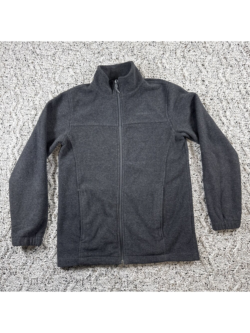 Swiss Alps Boys Full Zip Performance Sweater Jacket Navy Blue Size 8-10 Outdoor